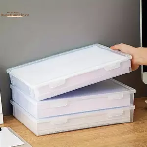 TRTR 1 Cái Kích Thước A4 Hộp Sắp Xếp Tập Tin Trong Suốt Có Nắp-Bộ Chứa Tài Liệu Trong Suốt Cho Văn Phòng Tổ Chức Tại Nhà VN