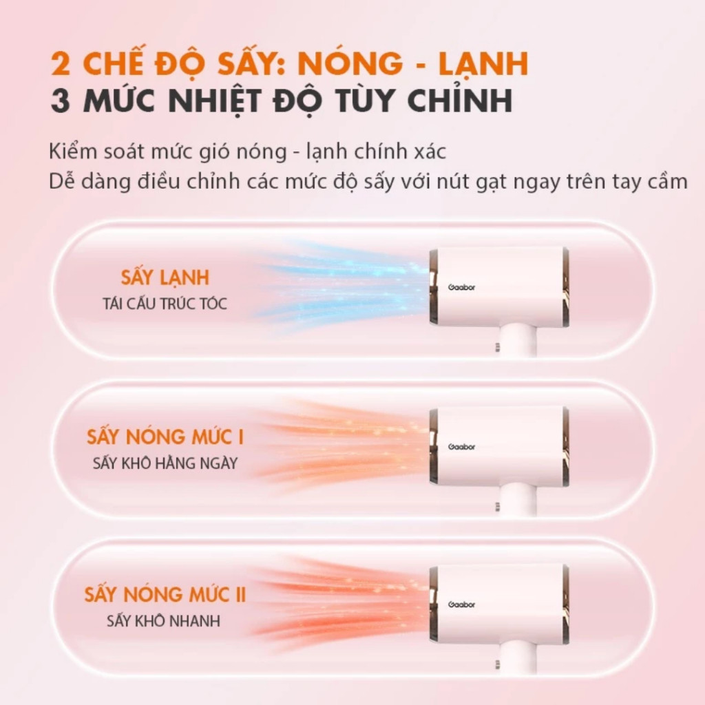Máy Sấy Tóc Gaabor GHD-N1000D 1000W - Hàng Chính Hãng