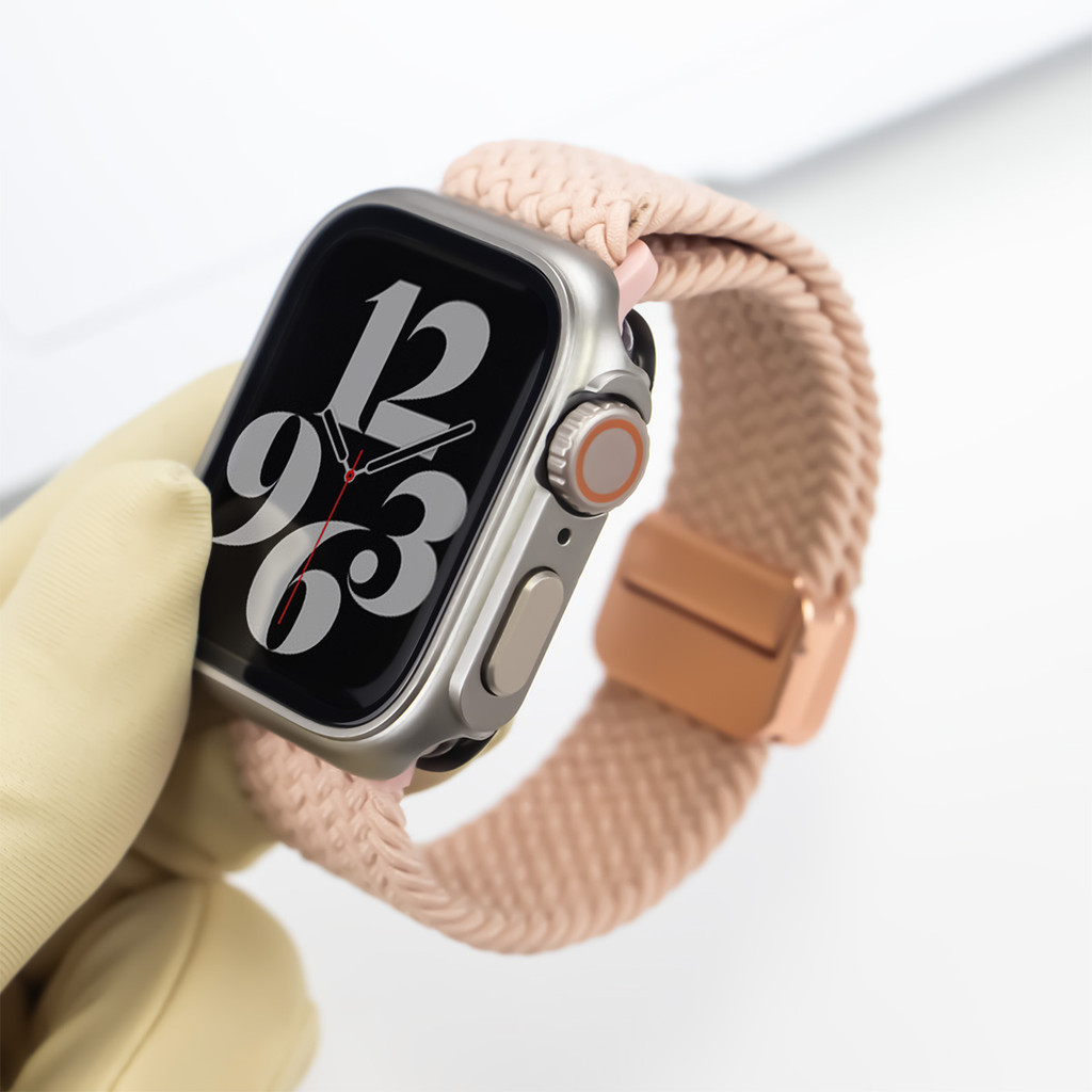 Thay đổi sang Ultra ốp lưng + dây đeo nylon tương thích cho Apple Watch Series11 10 9 8 7 6 SE 46mm 42mm 45mm 44mm 41mm 40mm