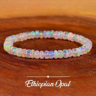 1 Vòng Tay Dây Đàn Hồi Cho Nữ Với Opal Vòng Trơn Garnet Mã Não Và Hạt Mắt Hổ