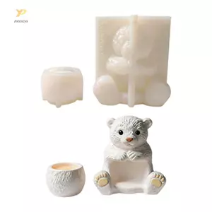 PPY Hình Khuôn Silicon Chịu Nhiệt Cho Xà Phòng Handmade Trang Trí Chậu Hoa Điêu Khắc Thạch Cao Và Nhựa Dính
