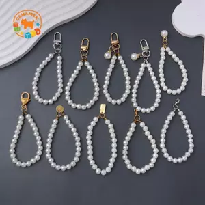 CANAMEK AntiDrop Ngọc Trai Dây Xích Điện Thoại Di Động Dây Treo Dây Móc Khóa Thanh Lịch Để Xử Lý An Toàn Phụ Kiện Thời Trang Cho Nữ CSF