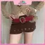 MYPANDA Cao Cấp Lông Thú Giả Chắp Vá Thắt Lưng Rộng Cho Nữ Hạng Nặng Punk Phong Cách Retro Đinh Tán Thắt Lưng Có Váy Quần Jean Thắt Lưng.