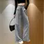 Thiết kế có dây kẻ sọc mang lại cảm giác eo cao thon gọn hơn Tất cả các trận đấu Drape Thời trang ống rộng
