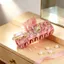 Kẹp Tóc Vỏ Ngọc Trai SMILE, Vuốt Tóc Vỏ Kim Cương Giả Lớn Đại Dương, Acrylic Họa Tiết Hình Học Kẹp Tóc Mặc Hàng Ngày