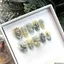 Chanh Sương Mù Hoa Biên Giới Trắng Tính Khí Công Nghiệp Nặng Nhấp Nháy Cao Cấp Niche Zircon Nguyên Chất Handmade Tinh Tế Đeo Móng Tay