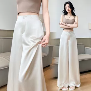 Ice Silk Satin Cao Cấp Cảm Giác Rộng Quần Phù Hợp Với Nữ Mùa Hè 2026 Phong Cách Mới Cao Cấp Ôm Hơn Nhìn Drapey Lau Quần