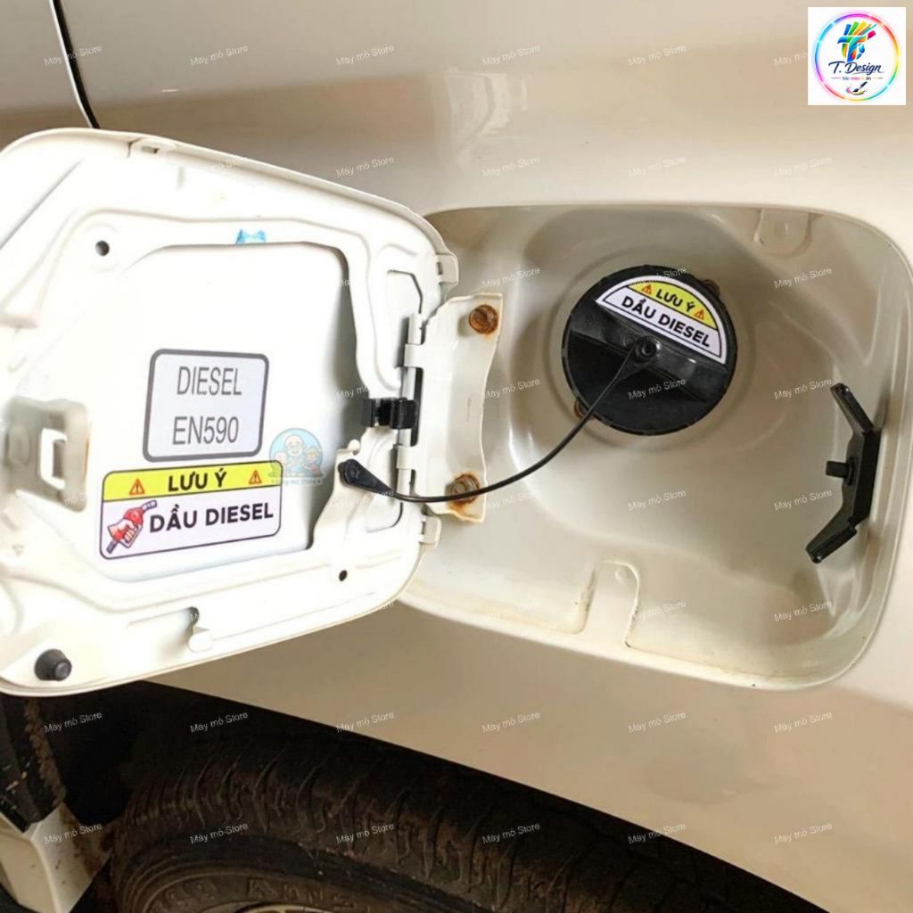 Tem Dán Nắp Xăng E5 E10 A95/Dầu Diesel - Decal Chống Nước Ô Tô Từ Mày Mò Store