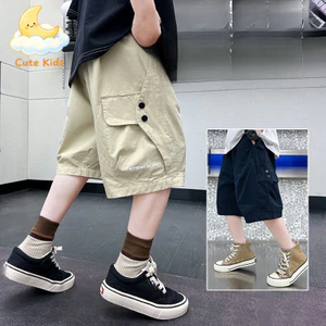 Quần short 5 điểm chở hàng mùa hè cho bé trai từ 6-12 tuổi Quần dài vừa vặn thông thường dành cho trẻ em