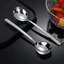 Thìa muỗng inox ăn súp màu bạc thiết kế tay cầm dài kiểu dáng hàn quốc 19.8cm Bibabibo