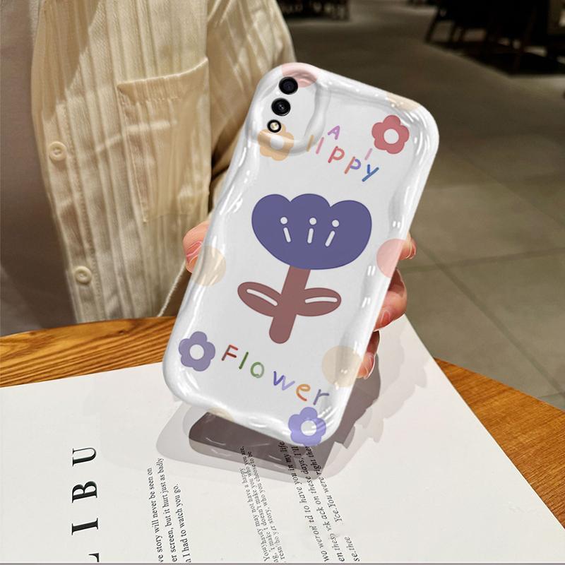 Vỏ Silicon Hoạt Hình Cho Samsung A10 A10S M10 A02 M02 Điện Thoại Thông Minh 3D Vỏ Điện Thoại Mềm TPU Hoa Ins Phong Cách Đơn Giản Ốp Lưng Chống Sốc