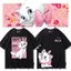 Disney Mary Cat Joint Áo Thun Nữ Tay Ngắn Mùa Hè Nửa Tay Anime Hàng Hóa Hoạt Hình Hai Chiều Quần Áo Dễ Thương