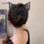 AqToCna Lớn Bướm Vuốt Kẹp Dành Cho Nữ Cô Gái Hình Học Vuốt Tóc Ba Đầu Lấy Kẹp Barrettes Phụ Kiện Tóc Thời Trang AqToCna