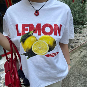 （Giao hàng 24h）Angela - Áo Lemon - Áo Thun Trái Cây Form Boxy UNISEX "CHANH"