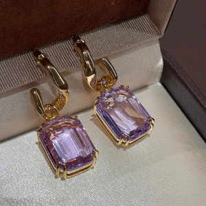 Thời Trang Phong Cách Mới Tua Rua Zircon Hoa Ánh Sáng Bông Tai Sang Trọng