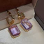 Thời Trang Phong Cách Mới Tua Rua Zircon Hoa Ánh Sáng Bông Tai Sang Trọng