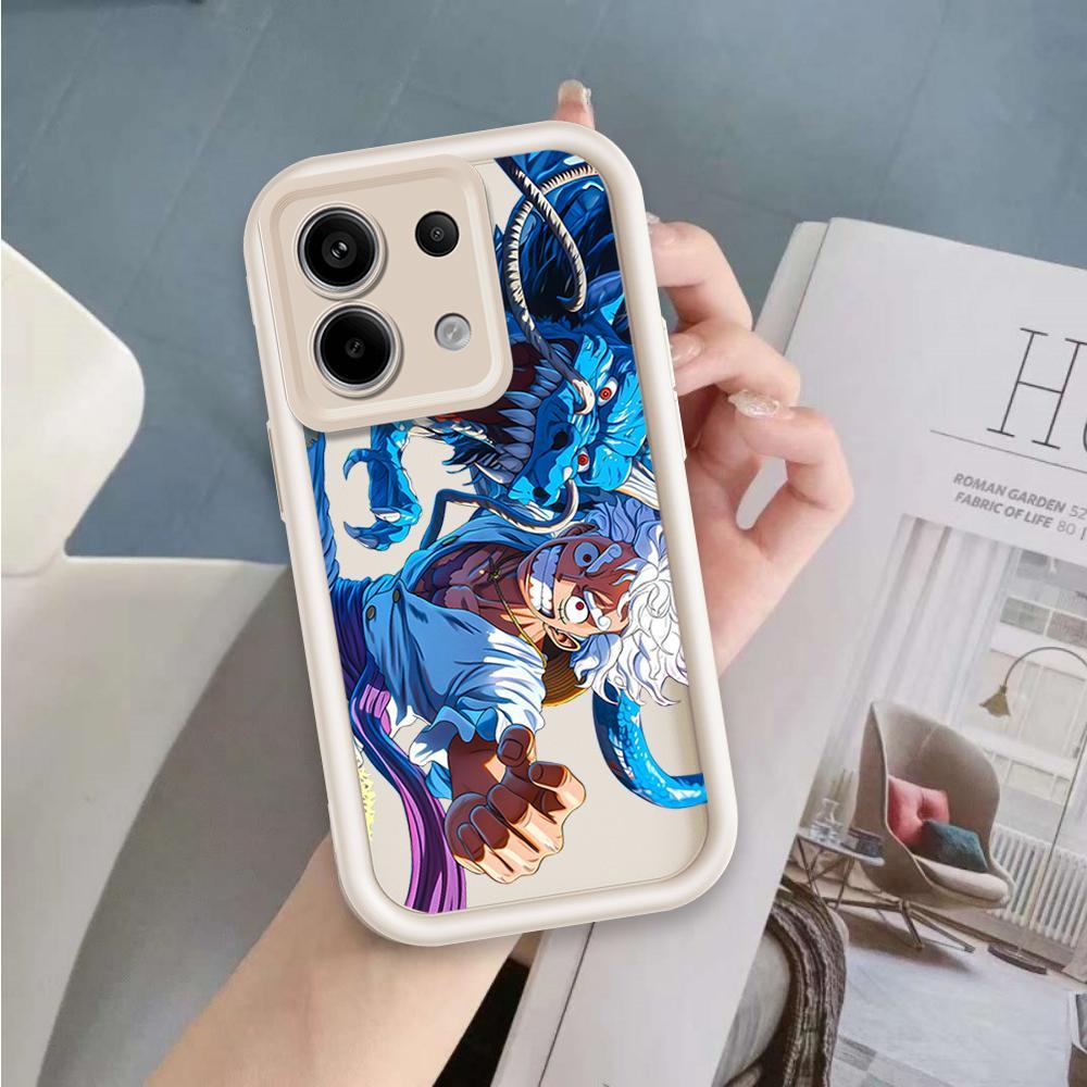 Ốp Lưng Cho Redmi Note 13 Pro 4G 5G POCO M6 Pro 4G Hoạt Hình Silicon Nghệ Thuật Mềm Ốp lưng TPU One Piece Luffy ZARO Sinh Viên Mắt Thiên Thần Chống Sốc Ốp Lưng