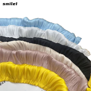 Vải Ruy Băng SMILE, Vải Ren Pha Lê Mềm Mại, Trang Phục Thêu Nhiều Màu Lấp Lánh Ruffle Viền DIY May Vá