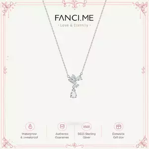 FANCIME '' Cụm hoa Wisteria ” Vòng cổ bạc hoa
