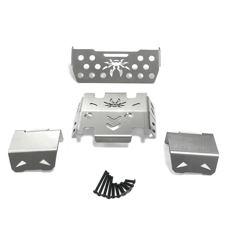 1 Bộ RC Xe Thép Không Gỉ Kim Loại Ốp Lưng Khung Xe Giáp Bảo Vệ Tấm Trượt HD6100 Cho Croboll 1 / 7 MK07 JK07 RC Xe Nâng Cấp Phần