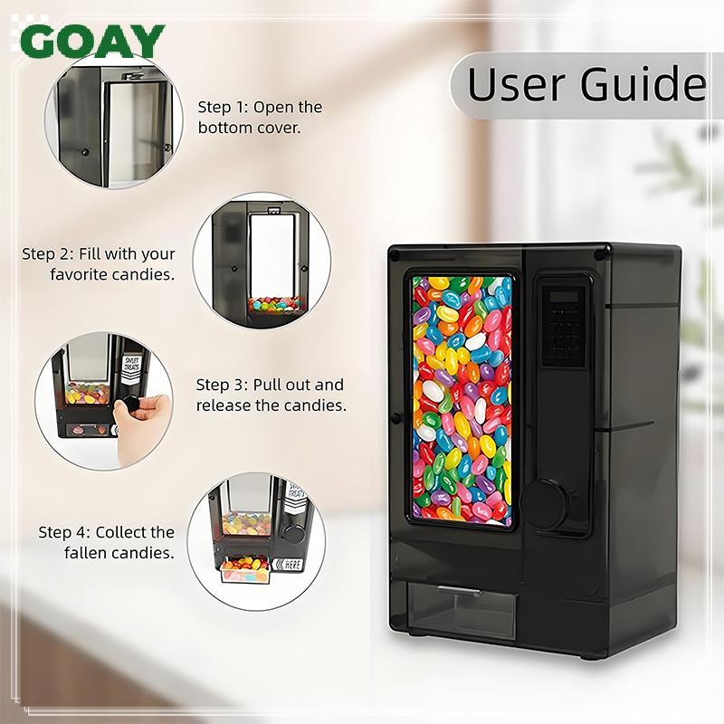 GOAY Candy Dispenser Máy bán hàng tự động dễ thương cho máy tính để bàn Hướng dẫn sử dụng Máy làm kẹo phân phối kẹo Mini Quà tặng sinh nhật & Giáng sinh, Quà tặng cho bạn bè Bạn gái VN