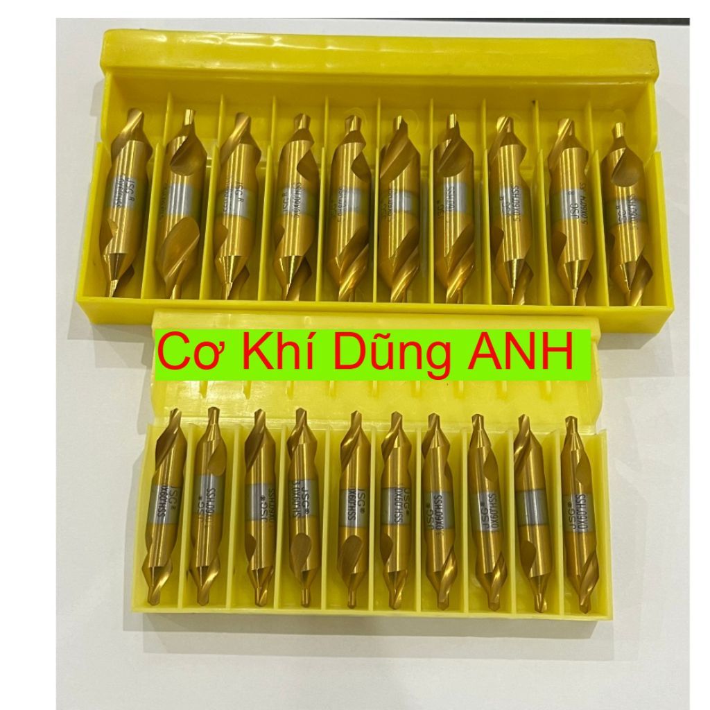 Mũi khoan tâm 2 đầu phủ TiN-CHUYÊN THÉP CỨNG INOX HÀNG RẤT XỊN