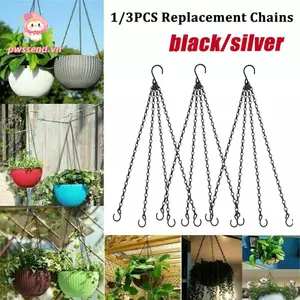 PWSSEND 1 / 3 Dây Xích Thay Thế 14 "Giỏ Treo Chậu Hoa Móc Chim Ăn Cây Thay Thế Móc Treo