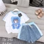 set áo phông quần đùi jean bé gái 20-40kg, bô hè bé gái quần đùi bò, set bò bé gái berie hàn quốc