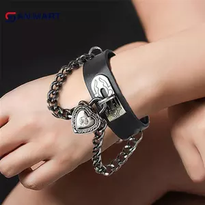 AN.MART 90 Thời Trang Punk Phong Cách Vòng Tay Cá Tính Da PU Ba Hàng Gai Vuông Vòng Tay Lắc Tay 2024 Đảng Trang Sức Quà Tặng VN