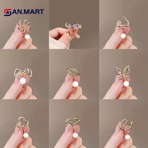 AN.MART Thời Trang Chim Đáng Yêu Bướm Hoa Thổ Cẩm Cho Nữ Áo Khoác Ve Áo Pin Chống chói Áo Len Cố Định Phụ Kiện Quần Áo Quà Tặng VN