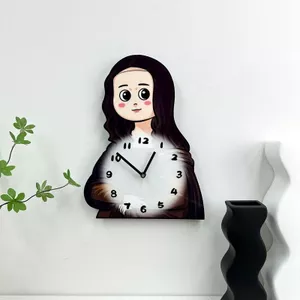 Hoạt Hình Mona Lisa Im Lặng Đồng Hồ Treo Tường Phòng Khách Phòng Ngủ Mẫu Giáo Đồng Hồ Trang Trí Dễ Thương Cho Cửa Hàng Đồ Chơi Nhà Hàng