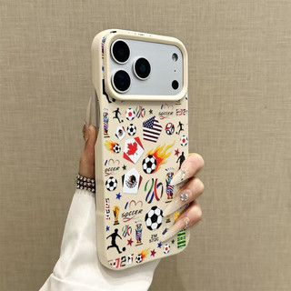Mô hình thể thao bóng đá Thích hợp cho iPhone 13 17 ProMax Ốp lưng nửa đầu silicon mềm chống sốc XR 16 Pro Max 11 XS Max 15 Pro Max 12 Plus 7 Plus 13 Pro 17 Ốp điện thoại mờ