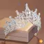 Tinh tế rực rỡ Baroque Đám cưới Pha lê Vương miện cô dâu Tiaras Phụ kiện trang sức tóc Nữ Mũ kim cương giả mới