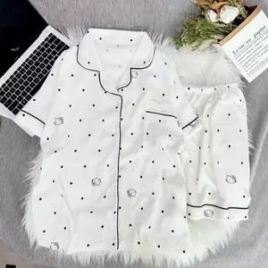 Nữ Ve Áo Ngủ Tay Ngắn Với Phong Cách Đáng Yêu Cho Hộ Gia Đình Thư Giãn Và Thường Ngày Nghỉ Trong Thời Gian Mùa Hè Ấm Áp