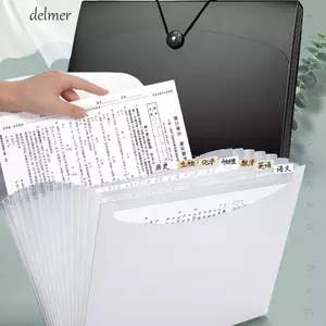 DELMER Thư Mục Tập Tin Đồ Dùng Văn Phòng A4 Thư Mục Giấy Thử Nhiều Lớp Thư Mục Phân Loại Lưu Trữ Di Động Văn Phòng Phẩm Văn Phòng Đồ Dùng Học Tập Sách Thông Tin Túi Organ