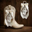 AWNGD 1 Cặp Trang Trí Quyến Rũ Giày, Nơ Ren Có Thể Tháo Rời Boot Charms, Ruy Băng Tua Rua Thời Trang DIY Boot Phụ Kiện Cho Giày Cao Bồi