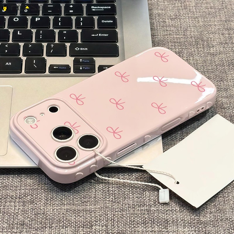 Dành Cho Redmi Note 15 14 13 Pro Plus 12 11 11T 11S Turbo 5 Max 5G 4G Vỏ Điện Thoại Bên Trái Tim Tình Yêu Cửa Sổ Nhìn Lớn Dễ Thương Đơn Giản Nơ Thắt Nơ Màu Kẹo Vỏ Mềm