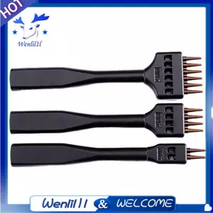 Bộ đục lỗ bằng thép 1.0mm Khoảng cách 4-6mm Lỗ tròn và Đục khâu Pro Leathercraft Dụng cụ