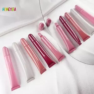 < Honeyba > 1 Cái Trống 10ml Bóp Ống Mềm Mẫu Chai Kem Mắt Son Bóng Dầu Son Bóng Hộp Đựng Mỹ Phẩm Paaging Đẹp