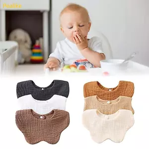 Pealike Bộ 3 Yếm mọc răng cho bé Khăn nước bọt thấm hút 6 lớp Sử dụng thoải mái