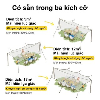 Tấm tăng lều tank bạt che nắng chống mưa, bạt lót cắm trại du lịch dã ngoại dày rộng, màu săc mát mẻ