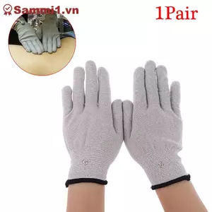 ZK 1 Cặp Găng Tay Điện Cực Sợi Bạc Dẫn Điện Miếng Lót Massage Điện Trị Liệu VN