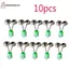 Cheenm 10 Cái / bộ Đôi Chuông Xoắn Ốc Câu Cá Cắn Báo Động Ngoài Trời Đêm Cá Chép Cần Câu Đầu Kẹp Dụng Cụ Phụ Kiện VN