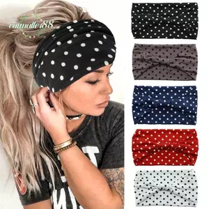 Băng đô CATMALLER88, Băng đô thể thao chấm chậu rộng, họa tiết châu Phi co giãn cổ điển Thắt lưng nữ Headwrap cho mỹ phẩm hàng ngày