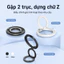 Giá Đỡ Điện Thoại 2 Trong 1 - Kết Hợp Vòng Từ Kép & Chân Gập, Tháo Rời Tiện Dụng, Tương Thích MagSafe