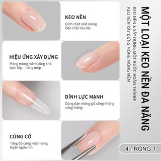 Miss Gooey Gel Xây Dựng Linh Hoạt Mỏng 4 Trong 1 Không Đau MISS GOOEY Thích Hợp Cho Nền Tự Mức Gia Cố Ứng Dụng Mẹo Gel Salon Làm Móng Chuyên Nghiệp Gel Nền Xây Dựng Và Gel Đầu Xây Dựng
