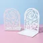 BEABOUT 2 Cái Hoa Hồng Bookends, Hỗ Trợ Sách Chống Trơn Trượt Kim Loại, Nút Chặn Sách Trang Trí Màu Trắng Hình Chữ L Bền Đẹp Phòng Học