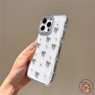 Dành Cho OPPO A6 A6X A6S A6T A6V A6C A6K A6i + A5 A5X A5i A3 A3X A3i A80 A60 A40 A40M Pro Ốp Điện Thoại 3D Stereo Sóng Bạc Nơ Chấm Bi Sáng Bóng Lấp Lánh Vỏ