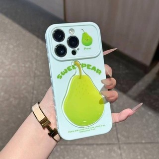 3D DIY Cam Lê Trái Cây Trường Hợp Điện Thoại Cho iPhone 17 16 15 14 13 12 11 Pro Max 16 15 14 Plus