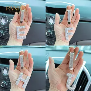PNPIA- Thời Trang Lấp Lánh Kim Cương Giả Bảng Chữ Cái Móc Khóa Chữ Dễ Thương Quyến Rũ Vòng Chìa Khóa Tinh Tế Bapa Phụ Kiện Trang Trí Quà Tặng
